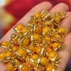 Natural old wax lock bag, small drip, diy jewelry accessories, crystal accessories, ancient method sand gold accessories, copper-plated real gold, high color retention Specification image